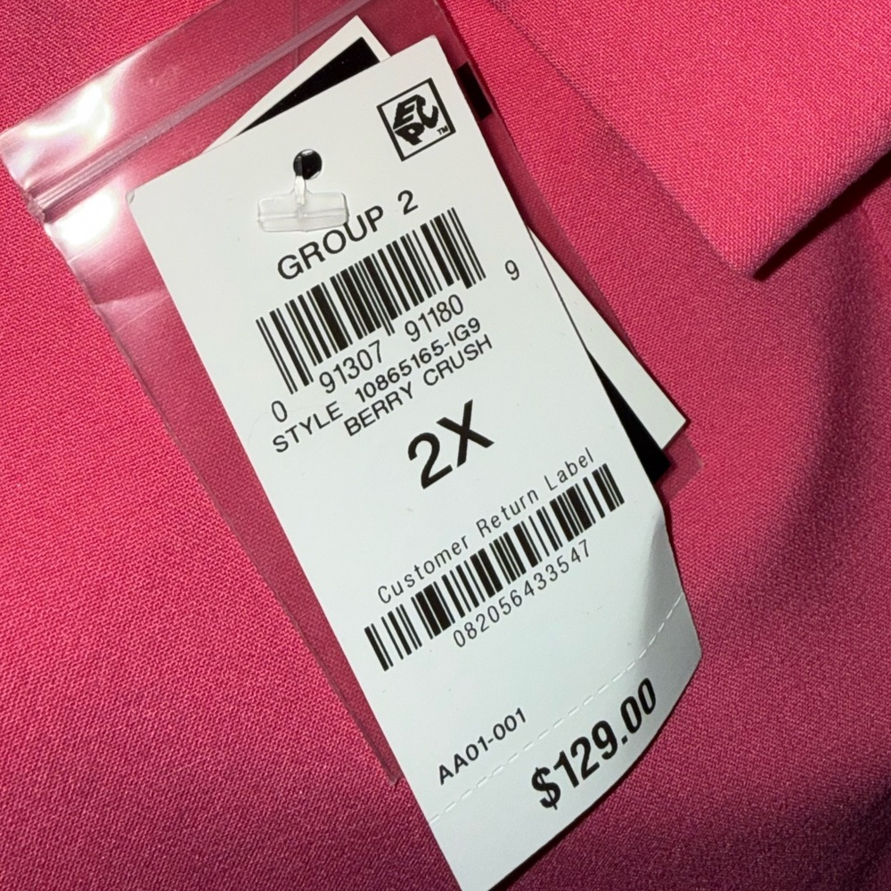 Bar III Pink Tailored Blazer with Straight-Leg Pants and Blouse 2X NWT - Picture 8 of 16